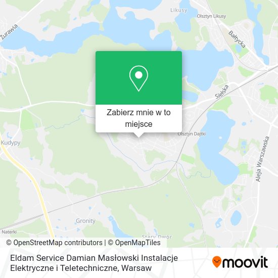 Mapa Eldam Service Damian Masłowski Instalacje Elektryczne i Teletechniczne