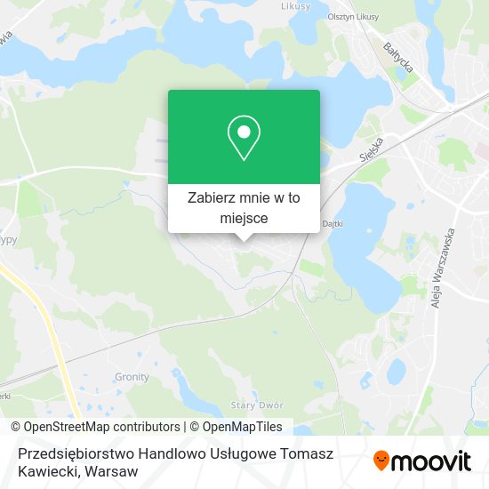 Mapa Przedsiębiorstwo Handlowo Usługowe Tomasz Kawiecki