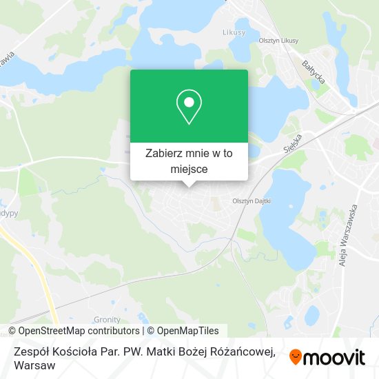 Mapa Zespół Kościoła Par. PW. Matki Bożej Różańcowej