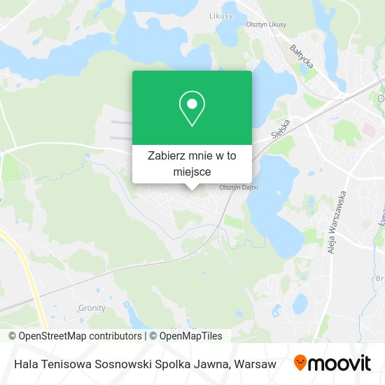 Mapa Hala Tenisowa Sosnowski Spolka Jawna