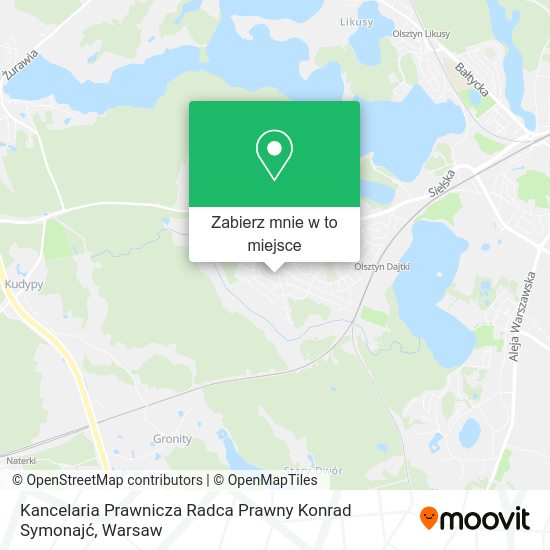 Mapa Kancelaria Prawnicza Radca Prawny Konrad Symonajć