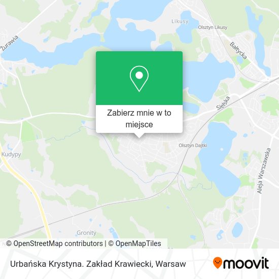 Mapa Urbańska Krystyna. Zakład Krawiecki