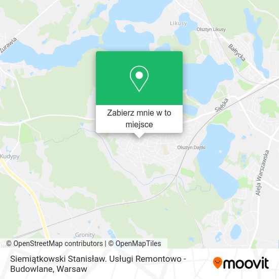 Mapa Siemiątkowski Stanisław. Usługi Remontowo - Budowlane