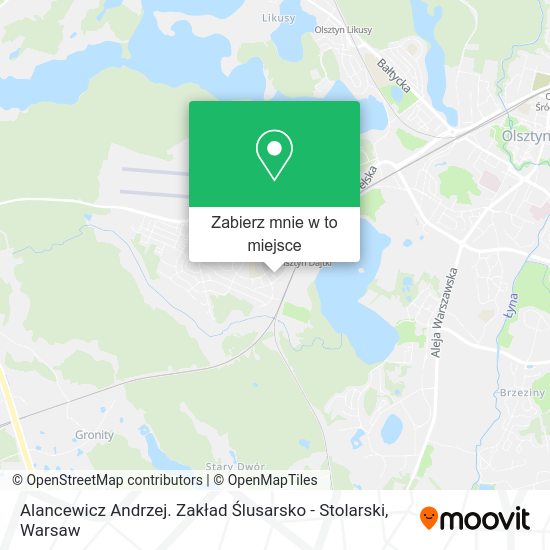 Mapa Alancewicz Andrzej. Zakład Ślusarsko - Stolarski