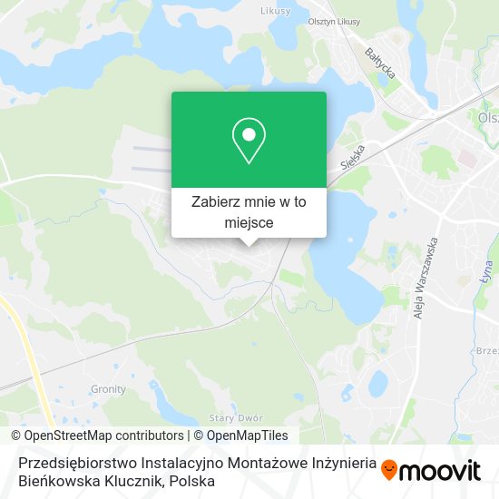 Mapa Przedsiębiorstwo Instalacyjno Montażowe Inżynieria Bieńkowska Klucznik