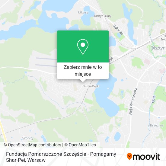 Mapa Fundacja Pomarszczone Szczęście - Pomagamy Shar-Pei