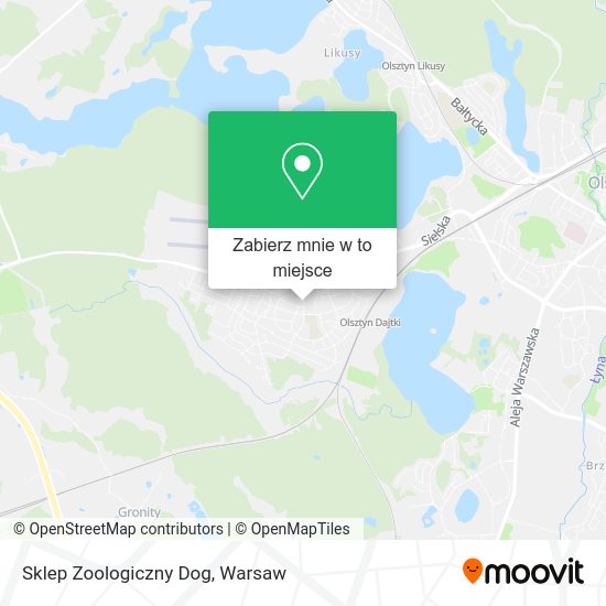 Mapa Sklep Zoologiczny Dog