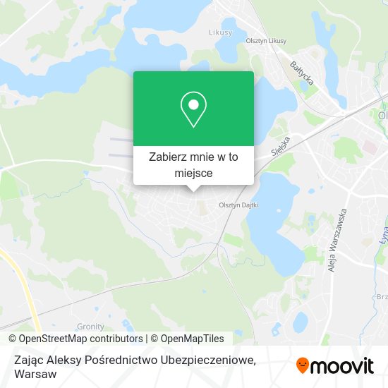 Mapa Zając Aleksy Pośrednictwo Ubezpieczeniowe