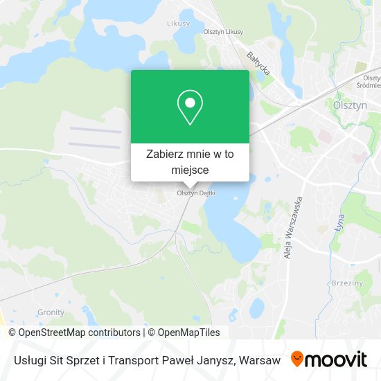 Mapa Usługi Sit Sprzet i Transport Paweł Janysz