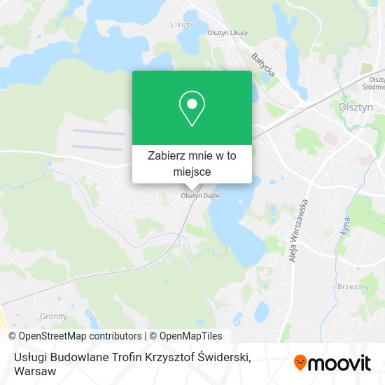 Mapa Usługi Budowlane Trofin Krzysztof Świderski