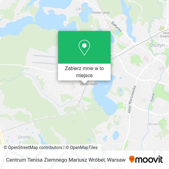 Mapa Centrum Tenisa Ziemnego Mariusz Wróbel