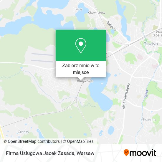 Mapa Firma Usługowa Jacek Zasada