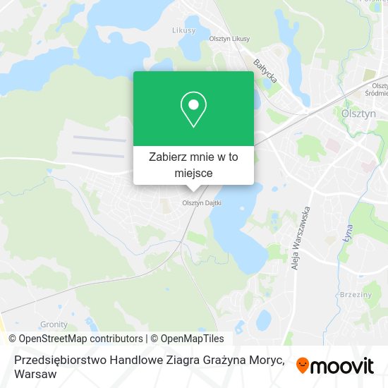 Mapa Przedsiębiorstwo Handlowe Ziagra Grażyna Moryc