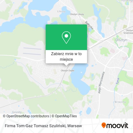 Mapa Firma Tom-Gaz Tomasz Szuliński