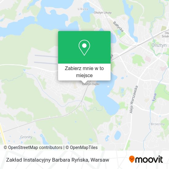 Mapa Zakład Instalacyjny Barbara Ryńska