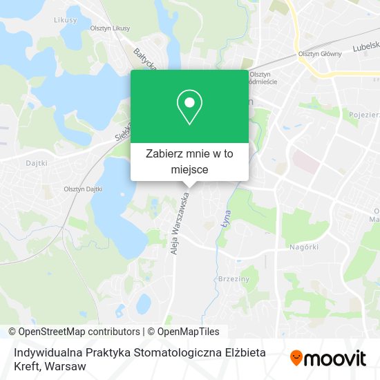 Mapa Indywidualna Praktyka Stomatologiczna Elżbieta Kreft