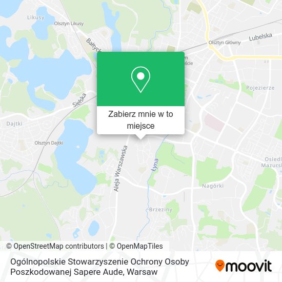 Mapa Ogólnopolskie Stowarzyszenie Ochrony Osoby Poszkodowanej Sapere Aude