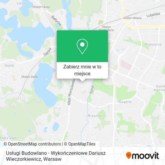 Mapa Usługi Budowlano - Wykończeniowe Dariusz Wieczorkiewicz