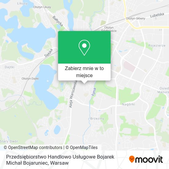 Mapa Przedsiębiorstwo Handlowo Usługowe Bojarek Michał Bojaruniec