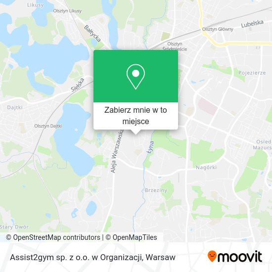 Mapa Assist2gym sp. z o.o. w Organizacji