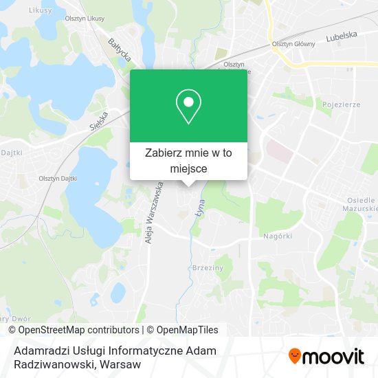 Mapa Adamradzi Usługi Informatyczne Adam Radziwanowski