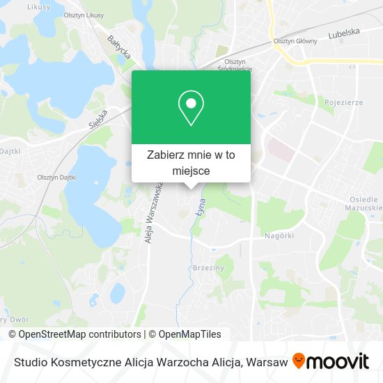 Mapa Studio Kosmetyczne Alicja Warzocha Alicja