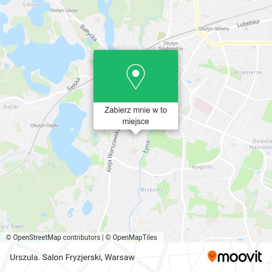 Mapa Urszula. Salon Fryzjerski