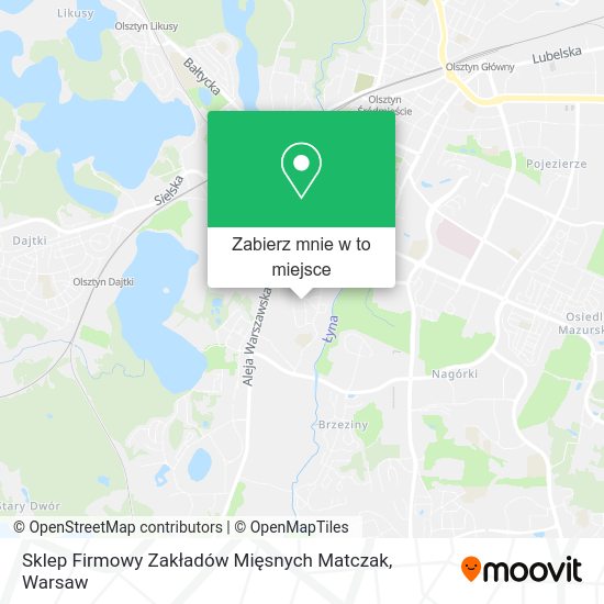 Mapa Sklep Firmowy Zakładów Mięsnych Matczak