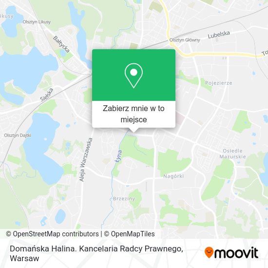 Mapa Domańska Halina. Kancelaria Radcy Prawnego