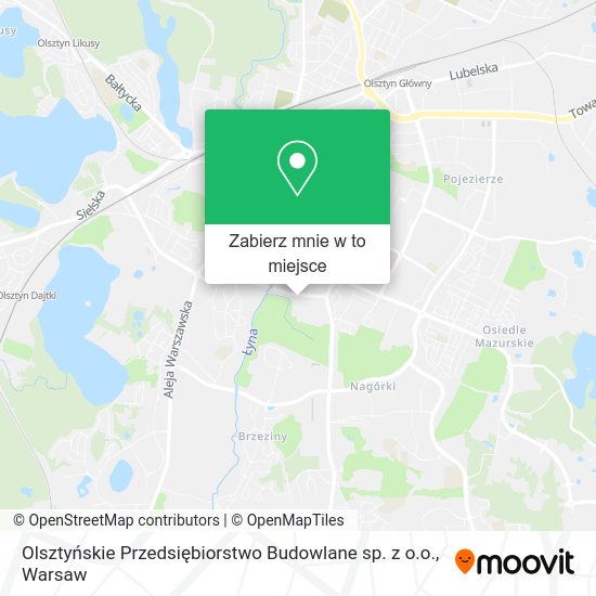 Mapa Olsztyńskie Przedsiębiorstwo Budowlane sp. z o.o.