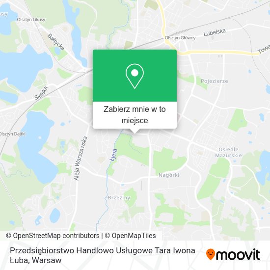 Mapa Przedsiębiorstwo Handlowo Usługowe Tara Iwona Łuba