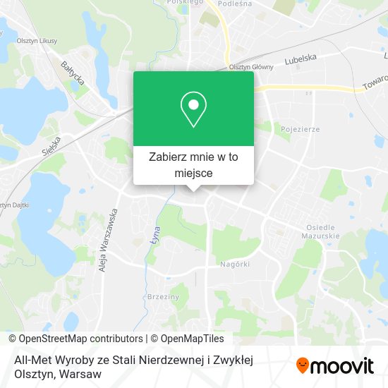 Mapa All-Met Wyroby ze Stali Nierdzewnej i Zwykłej Olsztyn