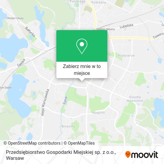 Mapa Przedsiębiorstwo Gospodarki Miejskiej sp. z o.o.