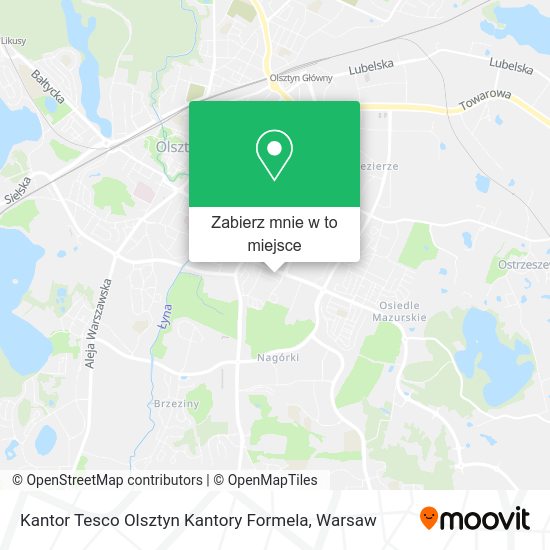 Mapa Kantor Tesco Olsztyn Kantory Formela