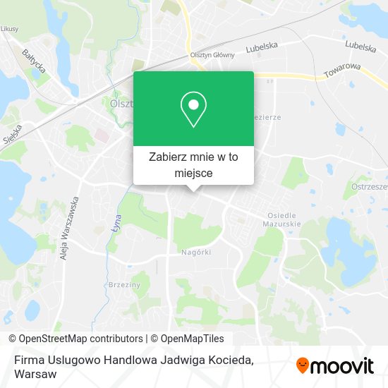 Mapa Firma Uslugowo Handlowa Jadwiga Kocieda