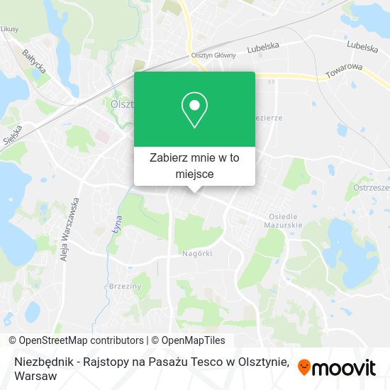 Mapa Niezbędnik - Rajstopy na Pasażu Tesco w Olsztynie