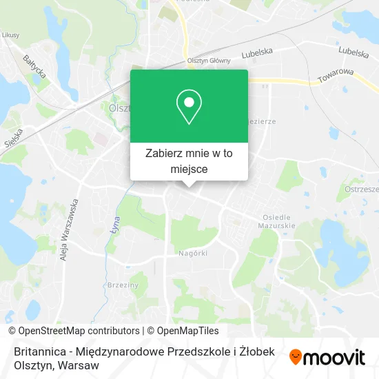 Mapa Britannica - Międzynarodowe Przedszkole i Żłobek Olsztyn