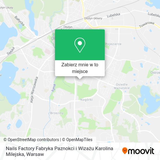 Mapa Nails Factory Fabryka Paznokci i Wizażu Karolina Milejska