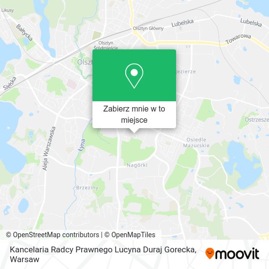 Mapa Kancelaria Radcy Prawnego Lucyna Duraj Gorecka