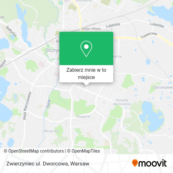 Mapa Zwierzyniec ul. Dworcowa