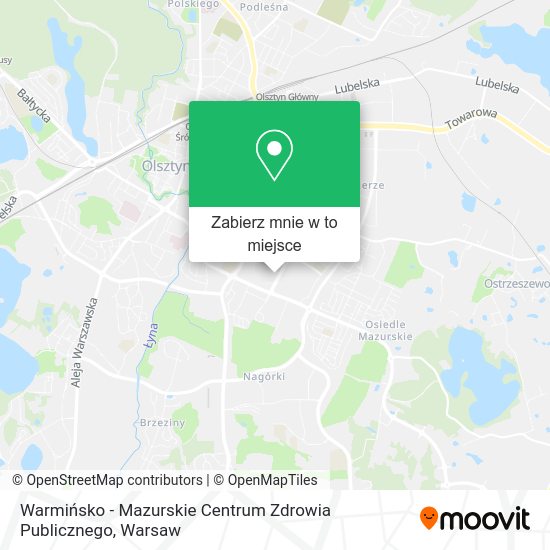 Mapa Warmińsko - Mazurskie Centrum Zdrowia Publicznego