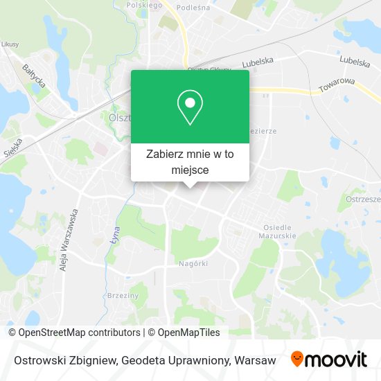 Mapa Ostrowski Zbigniew, Geodeta Uprawniony