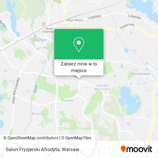 Mapa Salon Fryzjerski Afrodyta