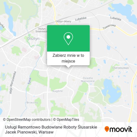 Mapa Usługi Remontowo Budowlane Roboty Ślusarskie Jacek Pianowski