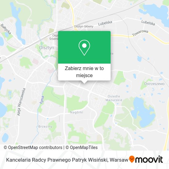 Mapa Kancelaria Radcy Prawnego Patryk Wisiński