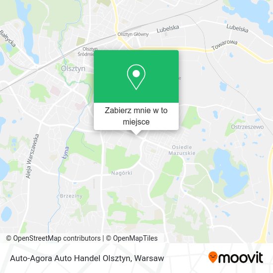 Mapa Auto-Agora Auto Handel Olsztyn