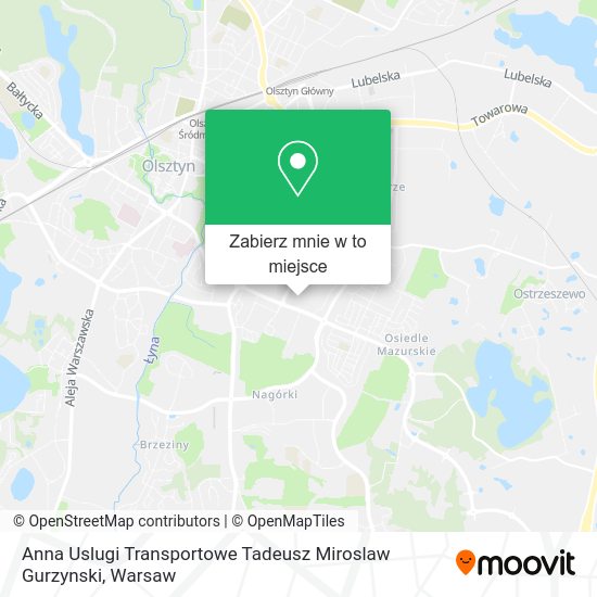 Mapa Anna Uslugi Transportowe Tadeusz Miroslaw Gurzynski