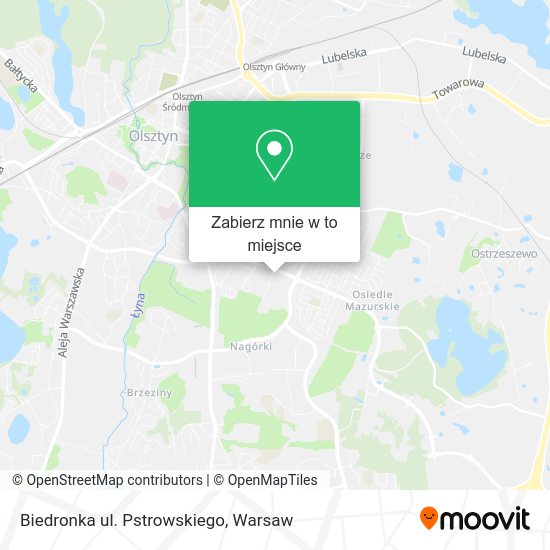 Mapa Biedronka ul. Pstrowskiego