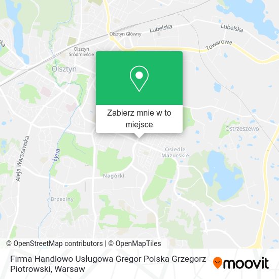 Mapa Firma Handlowo Usługowa Gregor Polska Grzegorz Piotrowski