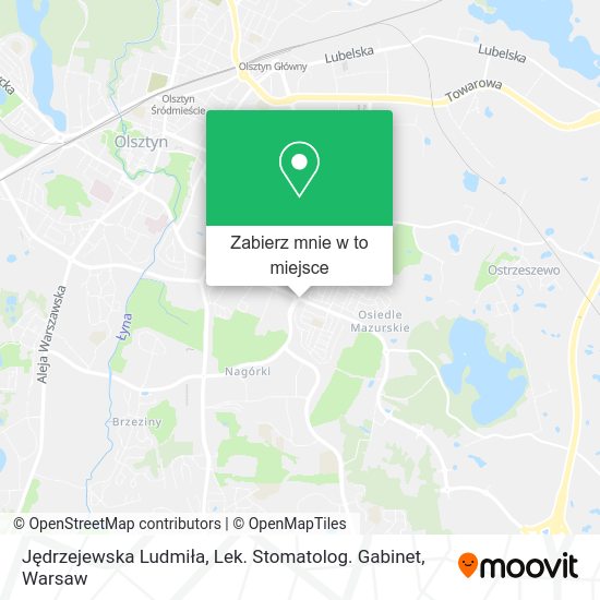 Mapa Jędrzejewska Ludmiła, Lek. Stomatolog. Gabinet